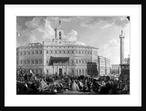 The Lottery in Piazza Montecitorio, by Paolo Panini, 18th Century by Italian School