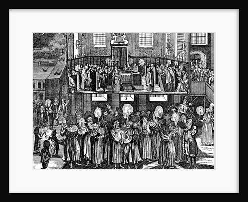 Kiddush Levana by Georg Puschner from Kirchner's 'Jüdisches Ceremoniel', 1726 by German School