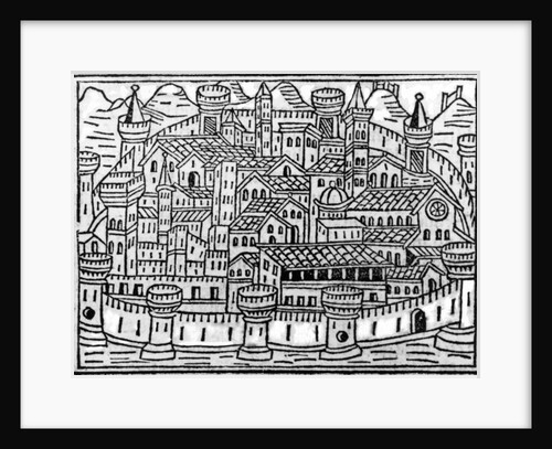 Walled city from 'Supplementum Chronicarum' by Giacomo Filippo Foresti, 1506 by Italian School