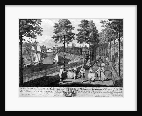 The City of York, a Noble Terrace Walk, print made by Charles Grignon, 1756 by English School