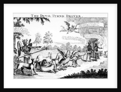 The Devil turnd Drover, published by William Tringham, 1756 by English School