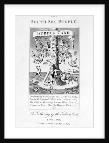 The South Sea Bubble, print made by Thomas Boys, 1825 by English School