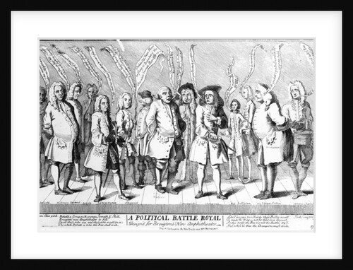 A Political Battle Royal Design'd for Broughton's New Amphitheatre, c.1743 by English School