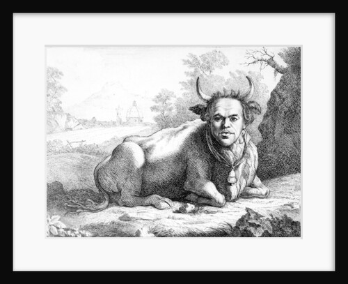 Self portrait caricature from 25 Caricatures, 1768-9 by Thomas Patch