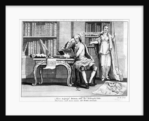 The Agreeable contrast between the formidable John of Gant and Don Carlos of Southern Extraction, 1749 by English School