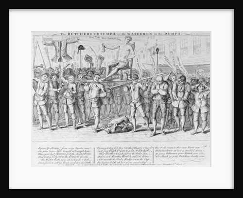 The Butchers Triumph, or Waterman in the Dumps, 1750 by English School