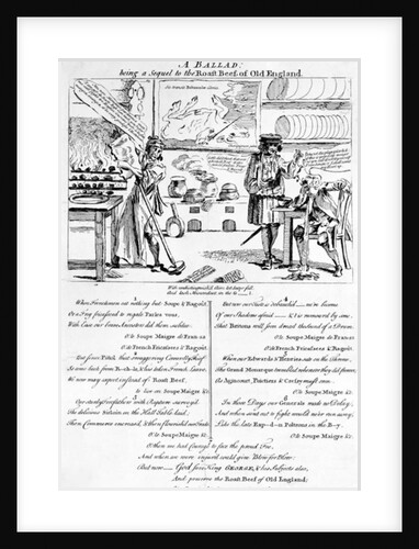 Change of Diet, A Ballad, 1757 by English School