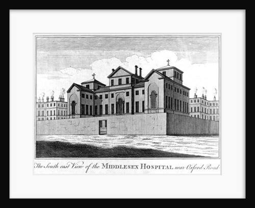 The South East View of the Middlesex Hospital, 1745 by Haynes King