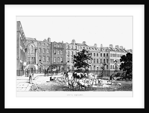South West Corner of Soho Square, 1816 by English School