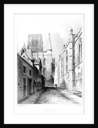 Durham Cathedral, East view from Bow Lane by English School