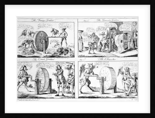 The Foreign Grinder, The Domestic Grinder, The Court Grinder, The Finisher, 1757 by English School