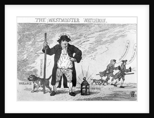 The Westminster Watchman, 1784 by Thomas Rowlandson