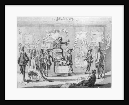 The Auction, c.1756 by Matthew or Matthias Darly