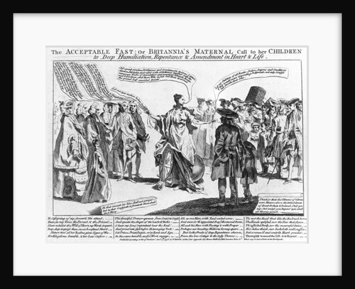 The Acceptable Fast: Or, Britannia's Maternal Call to her Children to Deep Humiliation, Repentance & Amendment in Heart & Life, 1756 by Thomas Kitchin