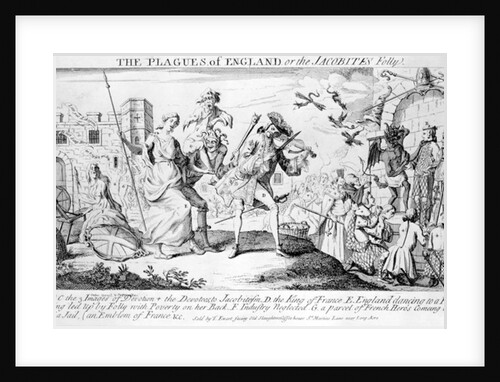 The Plagues of England, or the Jacobites Folly, 1745 by English School