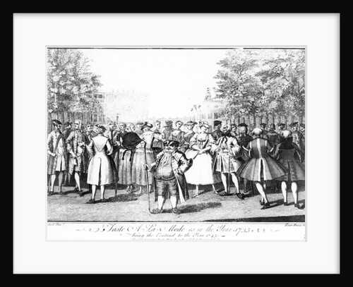Taste A-La-Mode as in the year 1735 being the contrast to the year 1745 by Louis Philippe (after) Boitard