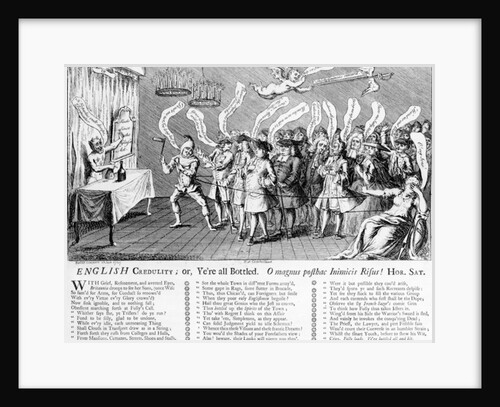 English Credulity or Ye're all Bottled, 1749 by English School