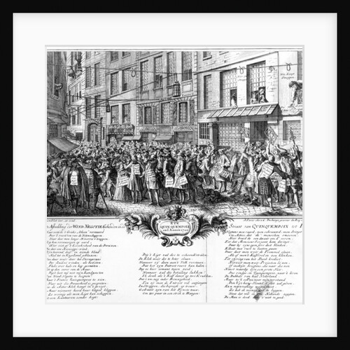 Investors in front of the Banque Royale headquarters in the Rue Quincampoix, Paris, 1720 by Antoine Humblot
