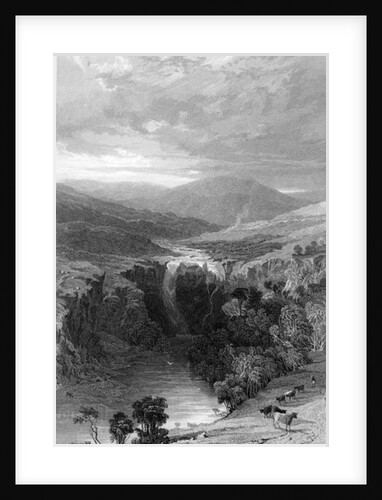 High Force by the Tees, Durham, c.1835 by Thomas (after) Allom
