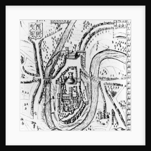 Map of the City of Durham, c.1662 by John Speed