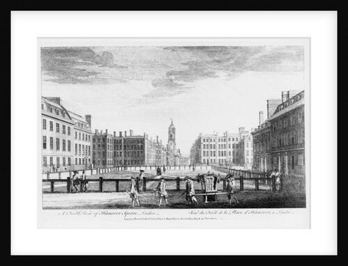 A north view of Hanover Square, London by English School