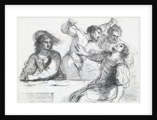 Quarrel over a game, 1764 by Francesco Bartolozzi