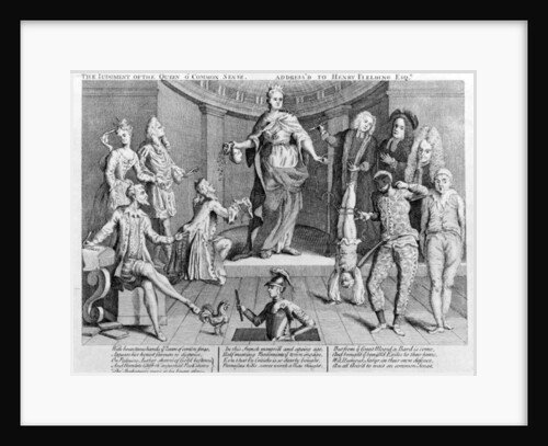 The judgement of the queen o' common sense, address'd to Henry Fielding Esq., 1736 by English School