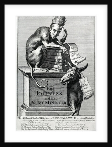 His Holiness and His Prime Minister, 1729 by English School