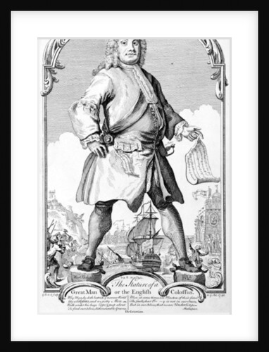 The Stature of a Great Man or an English Colossus, by George Bickham the Younger by Haynes King