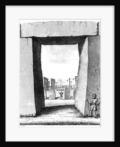 View through Stonehenge trilithon, 1740 by William Stukeley