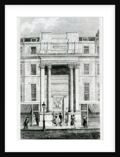 Exeter Hall, Strand, London from Gentleman's Magazine by English School