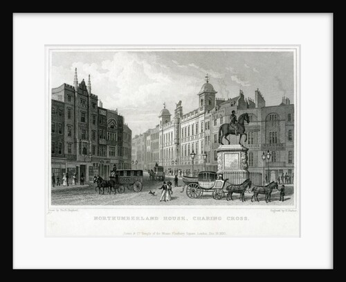 Northumberland House, Charing Cross. Bish's Lottery Office, No 9 Charing Cross, is next door to the Golden Cross Hotel by English School