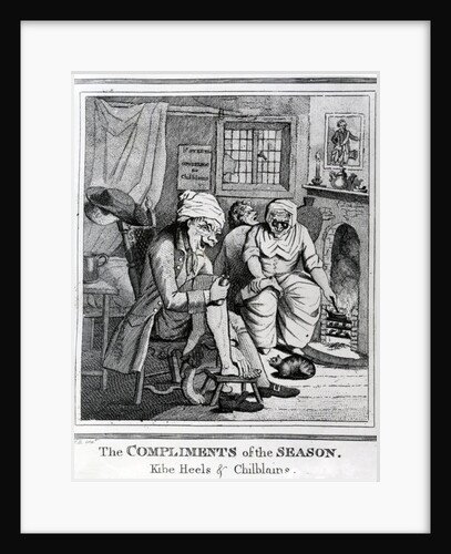 The Compliments of the Season, Kibe Heels & Chillblains, c.1785 by Henry William Bunbury
