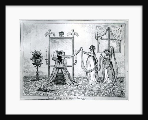 A Lady Putting on Her Hat, 1795 by James Gillray