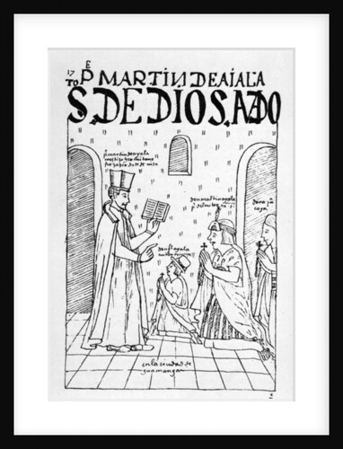 Woodcut from 'The First New Chronicle and Good Government' ,c.1560 by Felipe Huaman Poma de Ayala