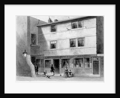View of Old Thatched House, Exchange Court , 1853 by English School