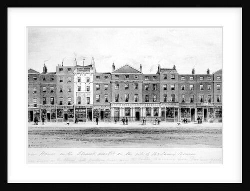 View of Eleven Houses erected on the site of the old Bourse on the Strand, 1853 by English School