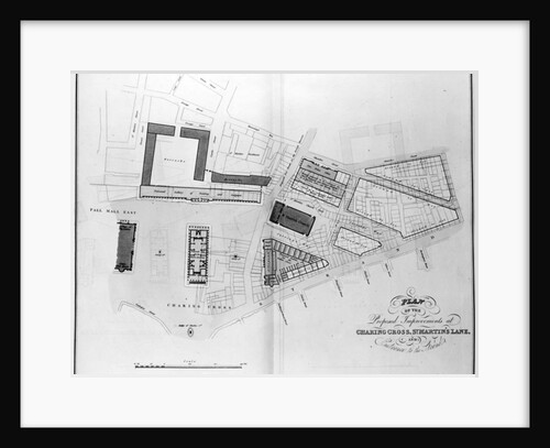 Plan of the Proposed Improvements at Charing Cross, St. Martin's Lane and Entrance to the Strand, engarved by James Basire, 1826 by English School