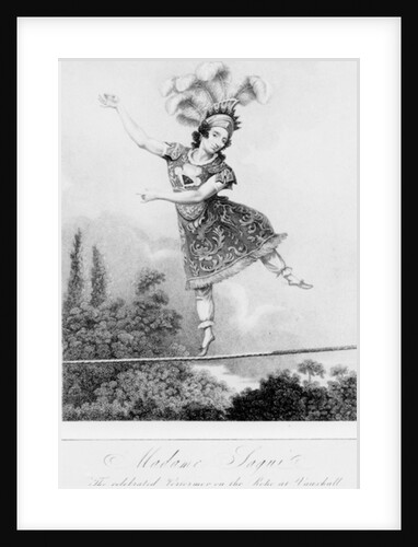 Madame Saqui, the celebrated performer on the rope at Vauxhall Gardens, London by English School