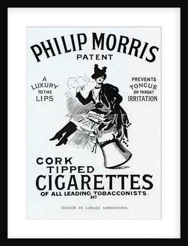 Poster for Philip Morris Cigarettes, designed by Linsay Sambourne, 1896 by English School