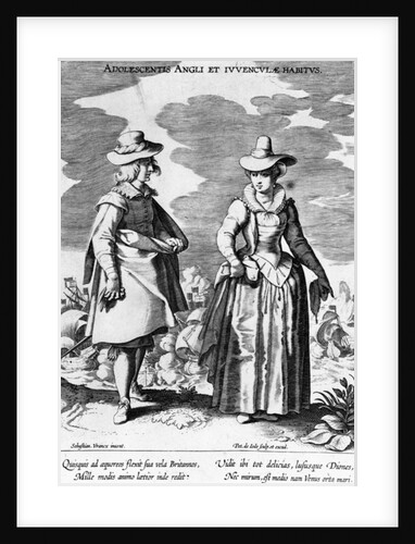 Adoloscentis Angli, taken from Habitus Vararium Gentium Ornatus, made by Peiter de Jode I after Sebastiaan Vranck, 1600-1634 by Flemish School