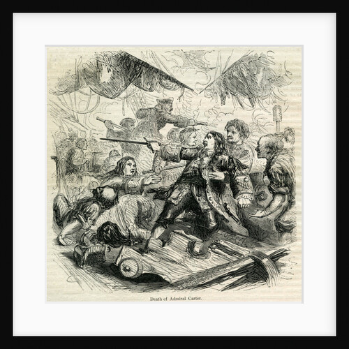 Death of Admiral Carter, 1692 by English School
