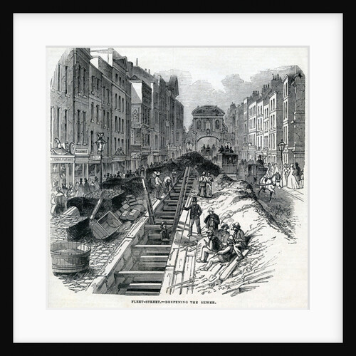 Deepening the Fleet Street Sewer, London, 1845 by English School