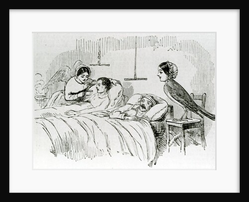 Florence Nightingale and one of her ministering angels in the Crimea by English School