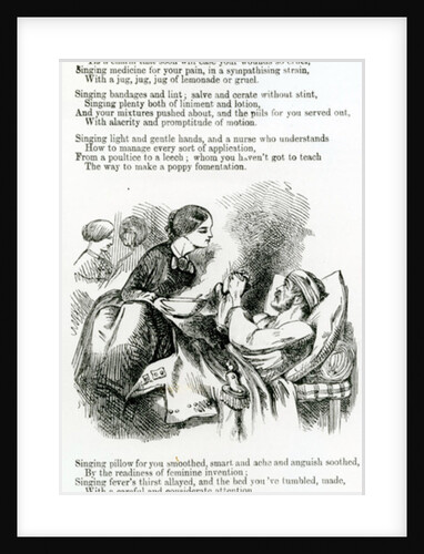 Florence Nightingale tending a sick soldier in the Crimea by English School