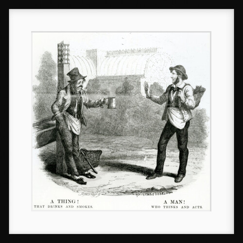 A Thing! That drinks and smokes; A Man! Who thinks and acts, 19th Century by English School