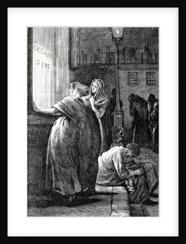 Women and Gin Drinking, 19th Century by English School