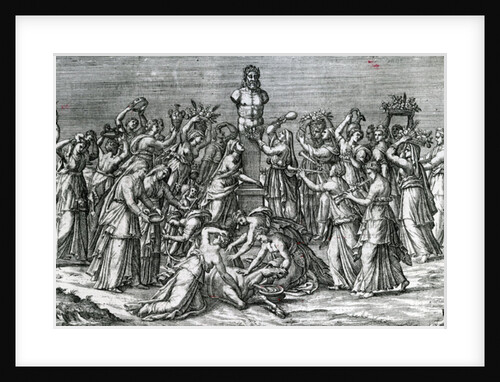 Eight Women Sacrificing to Priapus, 16th Century by Lambert Lombard