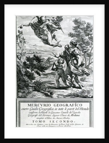 Mercury leading Geography, 1692 by Giovanni Battista Gaulli