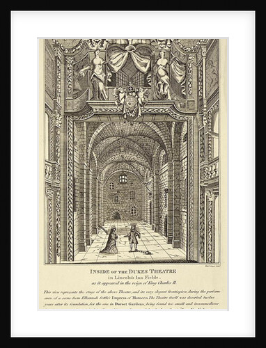 Inside of the Dukes Theatre in Lincoln's Inn Fields as it appeared in the reign of King Charles II by English School